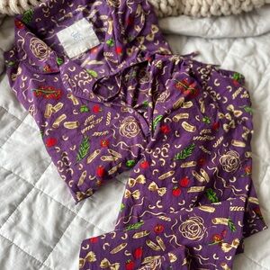 Printftesh Pasta Party Long cotton PJ set. Retails for $158.